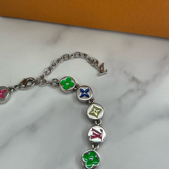 🔥NEW! RARE! Louis Vuitton•Monogram Enamel Multicolor Party Bracelet - Picture 4 of 5